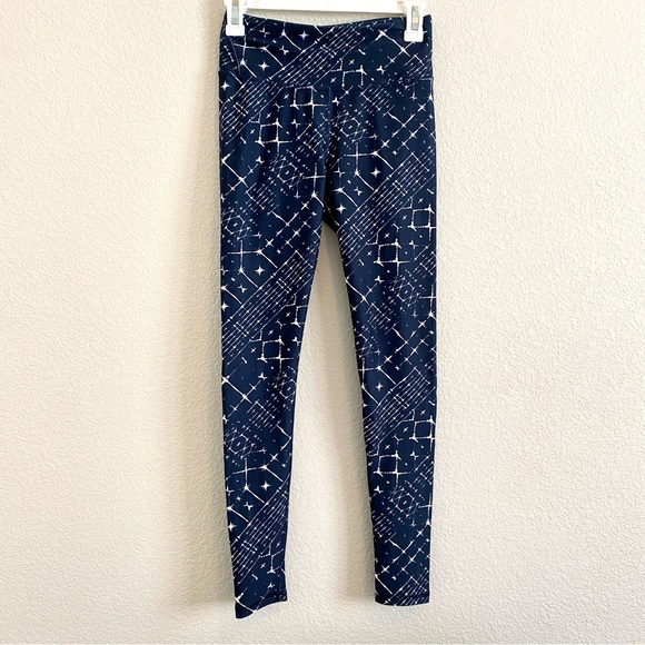 Manduka Star Gaze Leggings Navy White Size Small - Picture 2 of 8